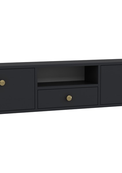 1301DROPDH-1 Tv Sehpası Antrasit-Altın Kulp