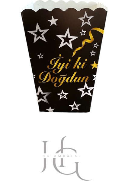 Popcorn Mısır Kutusu, Patlamış Mısır Kutusu , Küçük Boy, 8 Adet