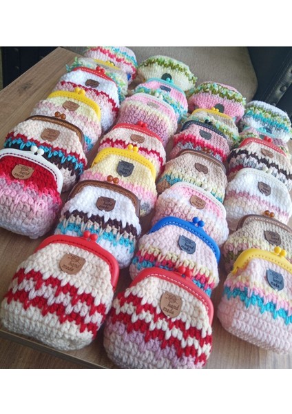 El Örgüsü Mini Cüzdan Kulaklık Anahtarlık Kartlık indirimleri