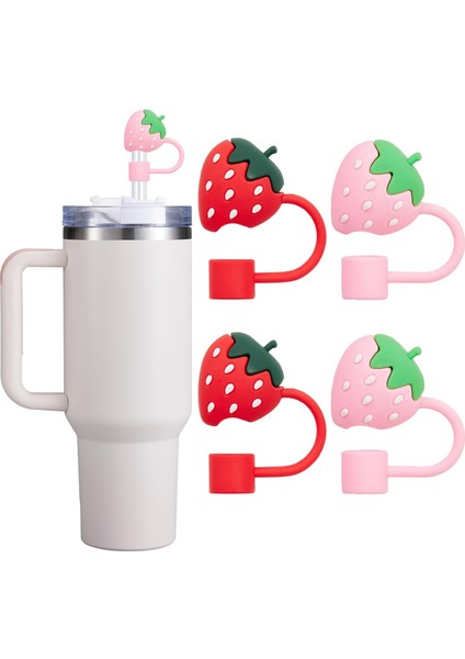 1 Adet Renkli 10 mm Için Pipet Tıpası Çiçekli Pipet Kapağı Quencher Pipet Tıpası 40 Oz ve 30 Oz Uyumlu modelleri