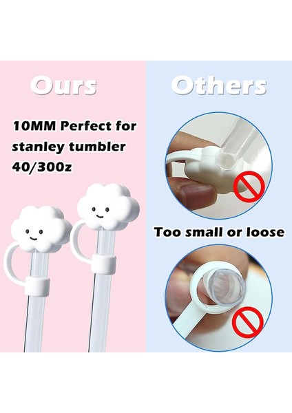 1 Adet Renkli 10 mm Için Pipet Tıpası Çiçekli Pipet Kapağı Quencher Pipet Tıpası 40 Oz ve 30 Oz Uyumlu indirimleri