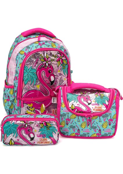 Palm Flamingo Kız Çocuk Okul Seti