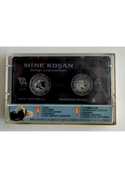 Mine Koşan Sevgi Yağmurları Kaset (Orijnal Dönem Baskı Kaset) fiyatları