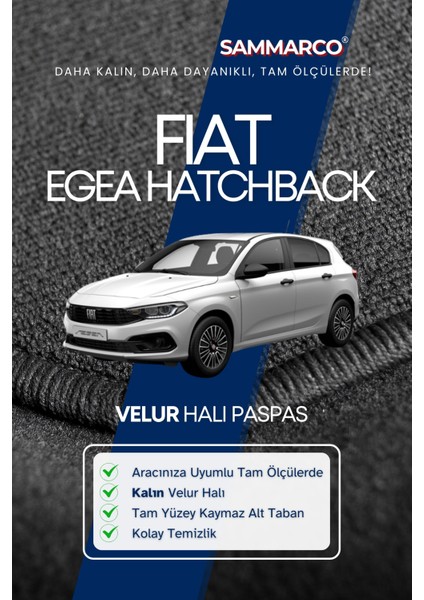 Fiat Egea Hatchback Halı Paspas Velur Paspas Kumaş Paspas Oto Paspas fiyatları