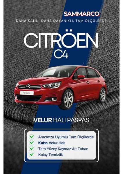 Citröen C4 2011-2020 Halı Paspas Velur Paspas Kumaş Paspas Oto Paspas fiyatları