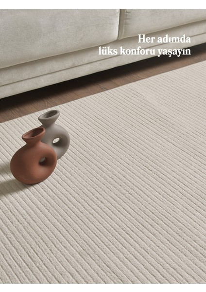 Modern Tasarımlı Salon Mutfak Koridor Halısı Düz Saçaklı Bej Renkli fiyatları