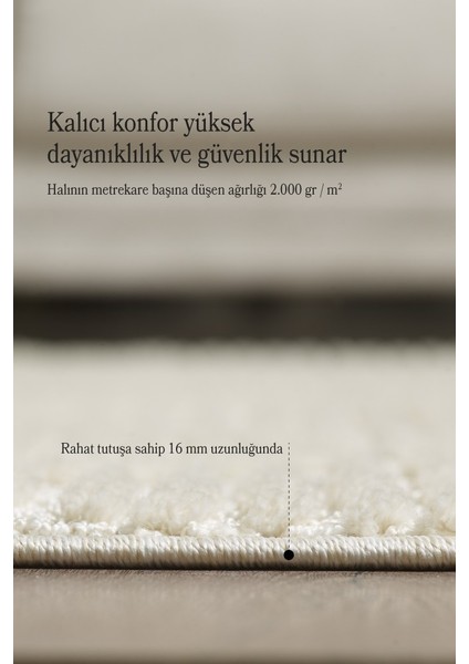 Yumuşak Peluş Tüylü Iskandinav Desenli Kabarık Bukleli Krem Renkli Halı indirimleri