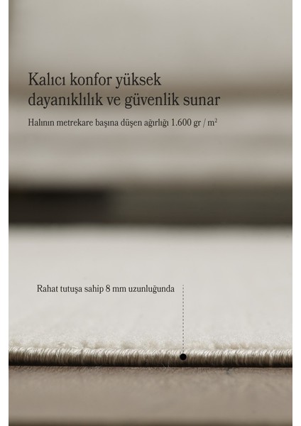 Modern Tasarımlı Salon Mutfak Koridor Halısı Düz Saçaklı Bej Renkli indirimleri