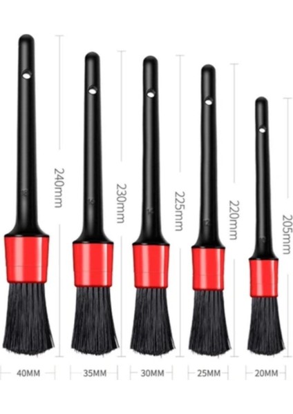 Buffer® 5’li Çok Amaçlı Araç Içi ve Dış Yüzey Temizlik & Detaylandırma Fırça Seti modelleri