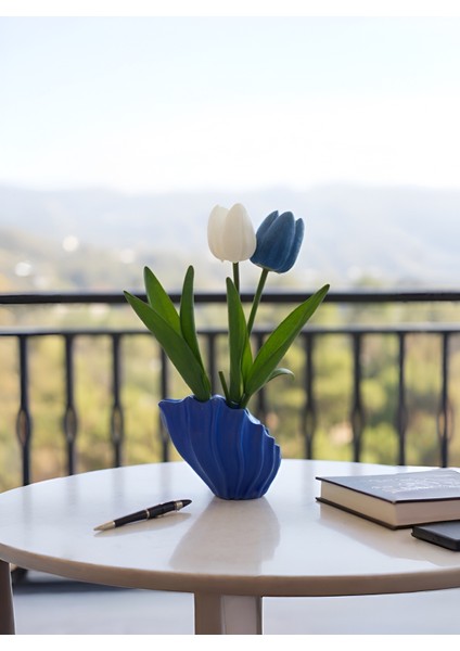 Mavi Doğal Formlar 3’lü Dekoratif Set – Metalik Mavi modelleri