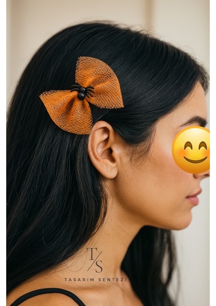 2'li Halloween Balkabağı Rozet ve Örümcek Tül Turuncu Toka Cadılar Bayramı Parti Kostümü Set fiyatları