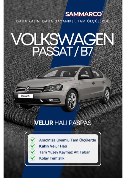 Volkswagen Passat B7 2011-2014 Halı Paspas Velur Paspas Kumaş Paspas Oto Paspas fiyatları