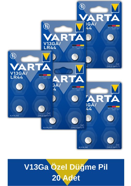 V13GA Özel Düğme Pil 20 Adet