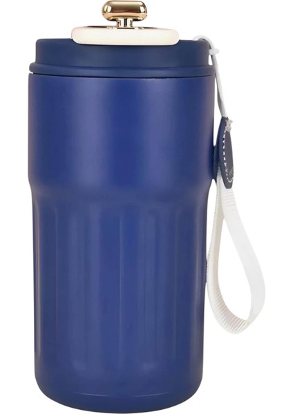 Mavi Ithal 304 Paslanmaz Çelik 450 ml Bilek Askılı Derece Göstergeli Termos Bardak