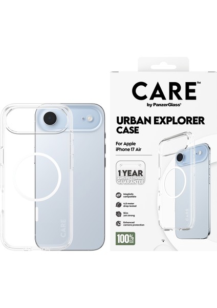 Care By Panzerglass Flagship iPhone Air Transparent Urban Explorer Beyaz Magsafe Uyumlu Kılıf fiyatları