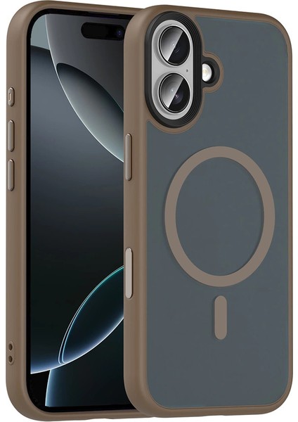 Apple iPhone 17 Kılıf Mat Arka Yüzey Wireless Şarj Özellikli Redclick Flet M-Safe Kapak