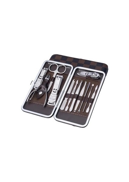 Çantalı Tırnak Makası Cımbız Törpü 12 Parça Manikür Pedikür Seti fiyatları