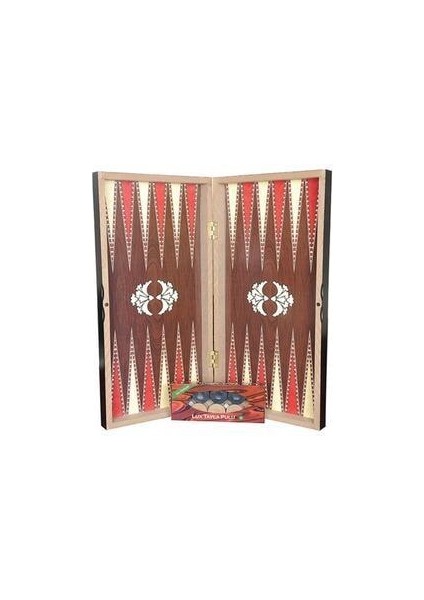 Mdf Kaplama Büyük Boy Ahşap Tavla Takımı Ağaç Dama Seti