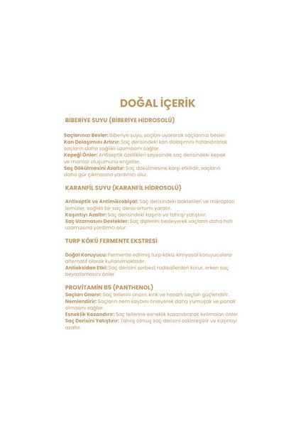 Biberiye + Karanfil Suyu %100 Doğal, Dökülme Karşıtı, Saç Uzamasını Destekleyici Saç Toniği 150 ml modelleri