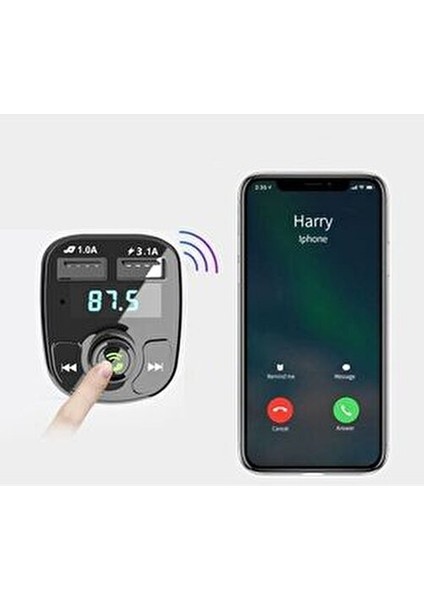 Araç Fm Transmitter Bluetooth 5.0 USB Sd Card Müzik Oto Aksesuar indirimleri