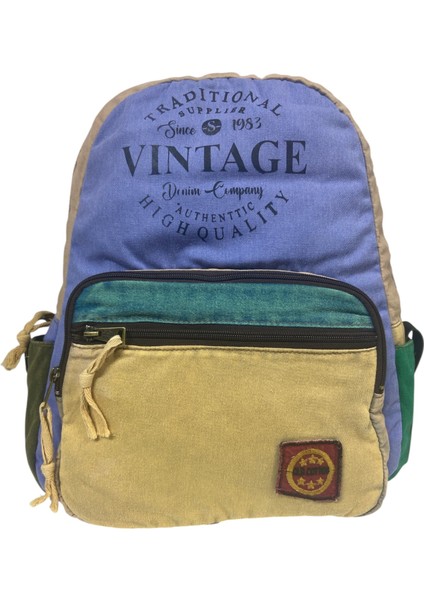 Kaliteli Renkli Vintage Disayn Günlük Sırt Gezi Okul Seyahat Çantası 31 cm x 41 cm fiyatları