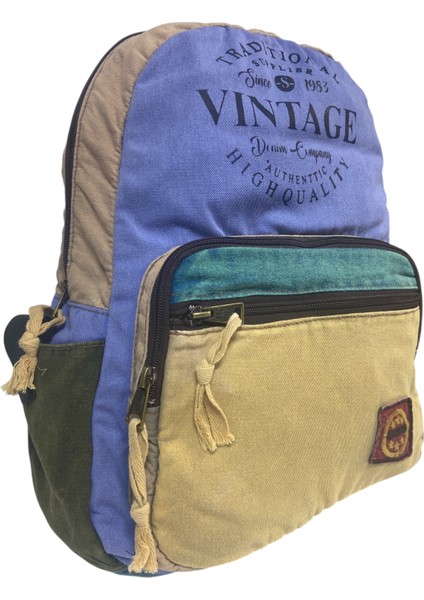 Kaliteli Renkli Vintage Disayn Günlük Sırt Gezi Okul Seyahat Çantası 31 cm x 41 cm modelleri