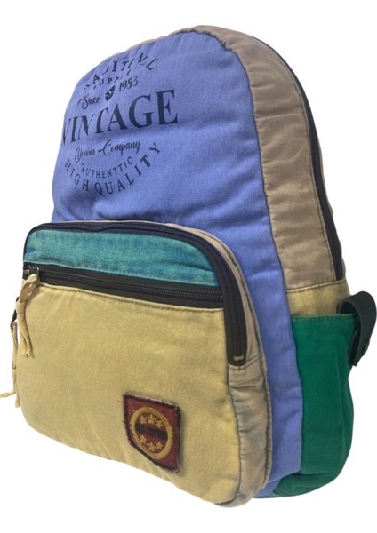Kaliteli Renkli Vintage Disayn Günlük Sırt Gezi Okul Seyahat Çantası 31 cm x 41 cm fırsatları