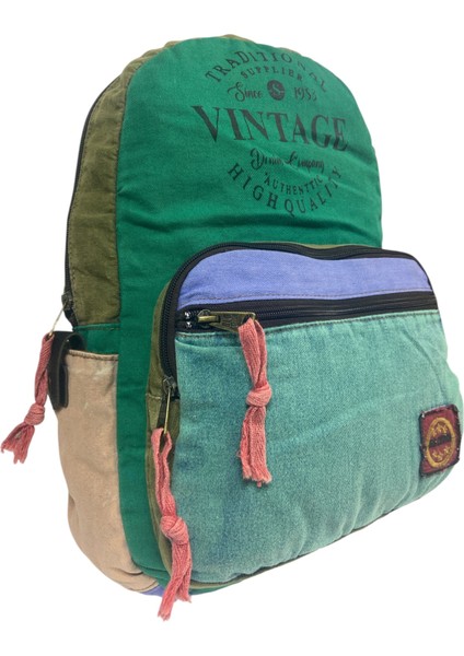 Kaliteli Renkli Vintage Disayn Günlük Sırt Gezi Okul Seyahat Çantası 31 cm x 41 cm modelleri