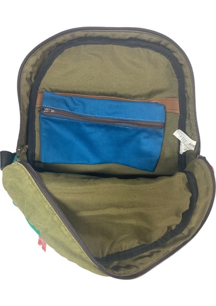 Kaliteli Renkli Vintage Disayn Günlük Sırt Gezi Okul Seyahat Çantası 31 cm x 41 cm