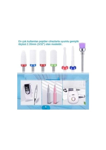 Elektrikli Manikür Makinesi Için Seramik Törpü Yedek Uçları (7 Parça) fiyatları