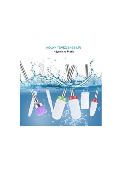 Elektrikli Manikür Makinesi Için Seramik Törpü Yedek Uçları (7 Parça) modelleri