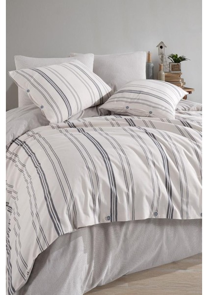 Belgin Çift Kişilik Nevresim Takımı Krem - Gri