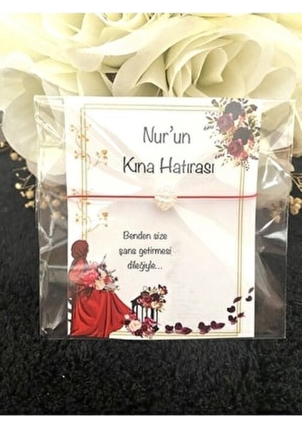 Kişiye Özel Şans Bilekliği Isimli Söz Nişan Nikah Kına Hediyesi 12 Adet modelleri