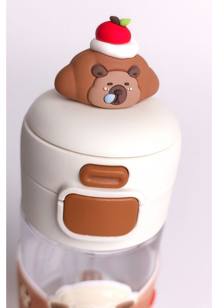 Capybera Figürlü Pipetli Suluk 600ML modelleri