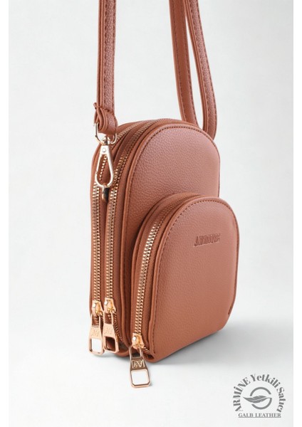 Orijinal Armine Günlük Kullanıma Uygun Premium Kalite Kadın Omuz Çantası 384 Taba