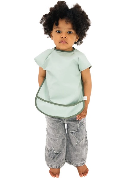 Kısa Kollu Su Geçirmez Bebek Mama ve Oyun Önlüğü modelleri