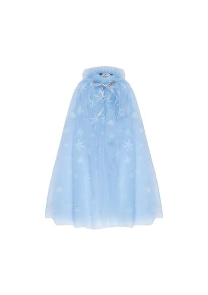 Çocuk Elsa Frozen Pelerin,kristal Taç ve Asası/mavi Renk / 3-10 Yaşlar fiyatları