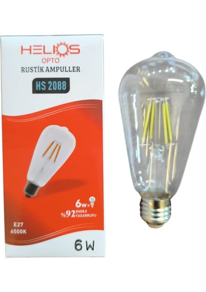 6 Watt E27 Duy Rustik Ampul Beyaz Işık fiyatları
