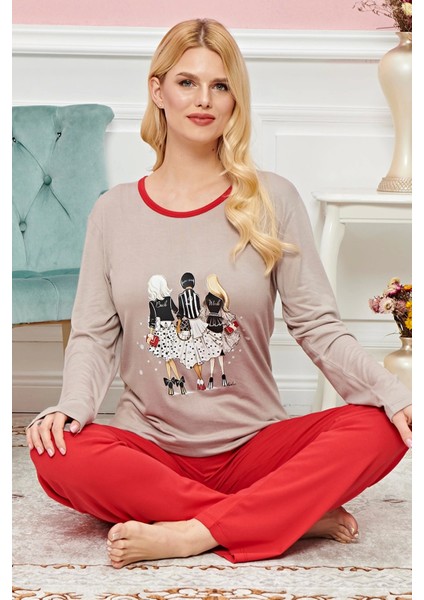 Bayan Uzun Kollu Pijama Takımı Model No 7619 fiyatları