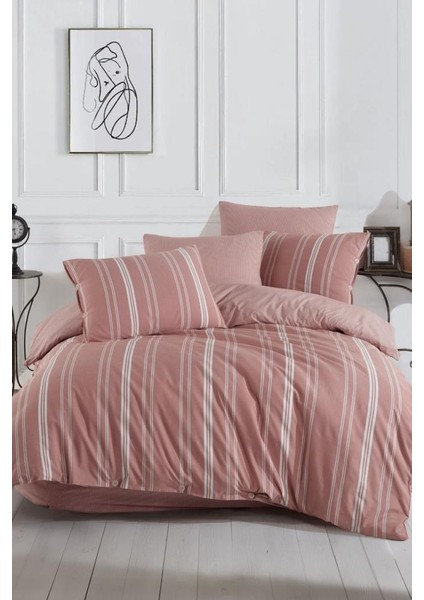 Belgin Çift Kişilik Nevresim Takımı Gül Kurusu