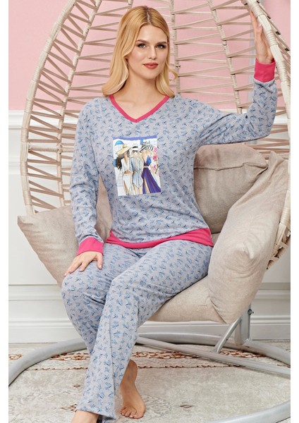Bayan Uzun Kollu Pijama Takımı Model No 7588 fiyatları