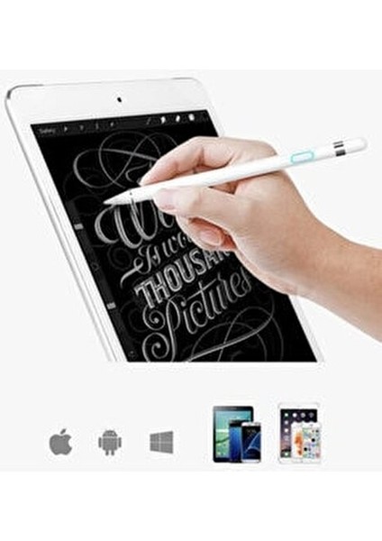 Ipad Iphone Android Uyumlu Pencil Dokunmatik Stylus Kalem