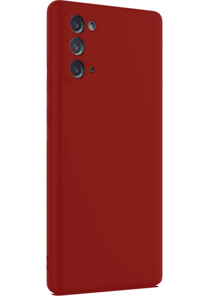 Ds-Derin Newface Samsung Galaxy Note 20 Kılıf First Silikon - Bordo