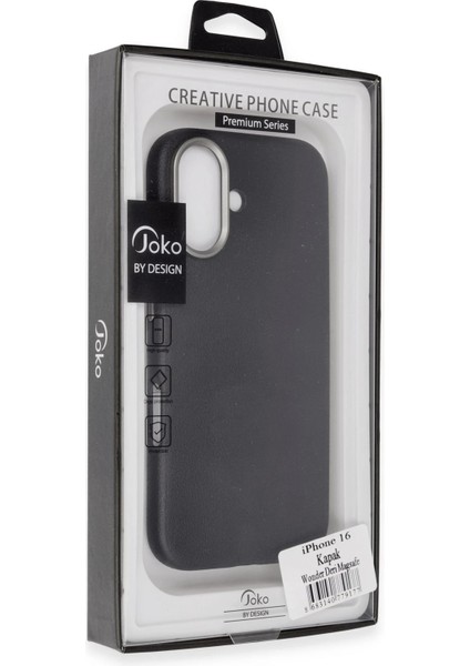 Ds-Derin Joko Iphone 16 Wonder Deri Magsafe Kapak - Titan Gri modelleri