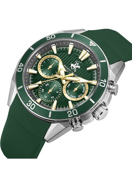 BP3730X.375 Erkek Kol Saati | Koyu Yeşil Silikon Kordon & Gümüş Kasa fiyatları