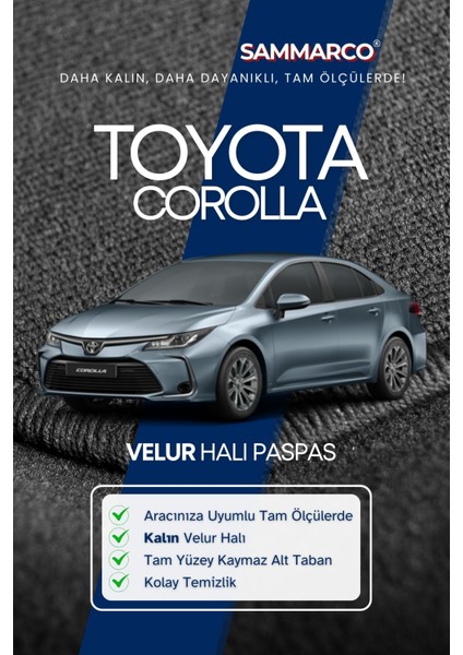 Toyota Corolla 2019-2025 Halı Paspas Velur Paspas Kumaş Paspas Oto Paspas fiyatları