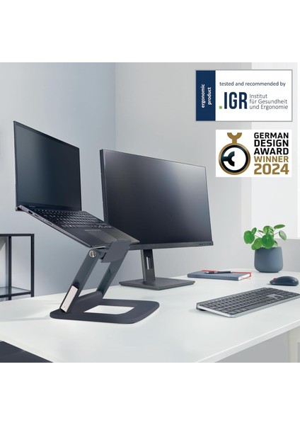 Ergo Ayarlanabilir Çok Açılı Laptop Standı, Koyu Gri fırsatları