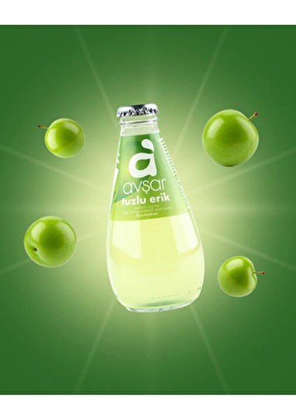 Yeşil Erik Aromalı Maden Suyu Şekersiz Tuzlu Erik 6X200 ml ( 6 Adet )