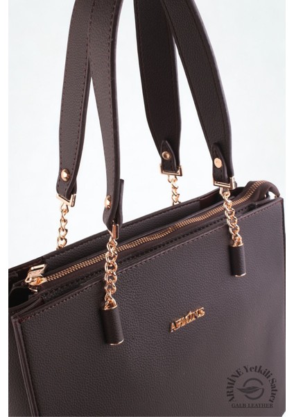 Orijinal Armine Günlük Kullanıma Uygun Premium Kalite Kadın Omuz Çantası 362 Kahve