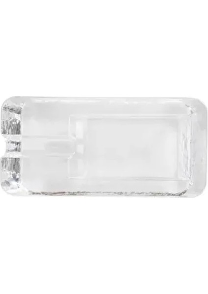 Adella Puro Küllük Şeffaf Cam Dikdörtgen Tasarım 18x9 cm Kapaksız